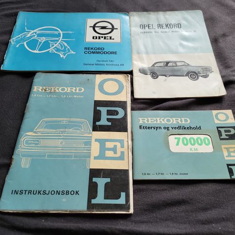 Opel Rekord instruksjonsbøker!Be om pris!
