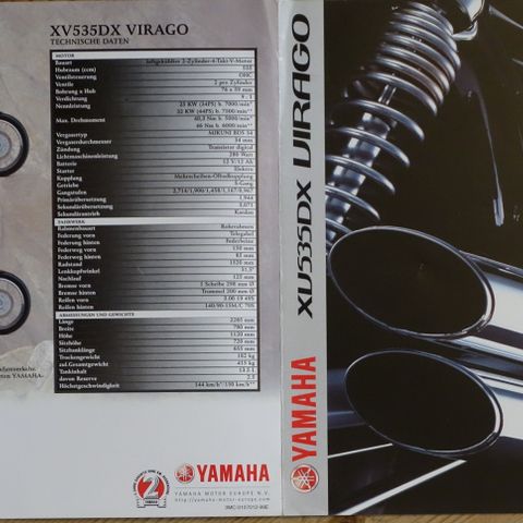 Yamaha XV535DX Virago 1999  brosjyre
