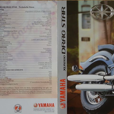 Yamaha XVS1100 Drag Star  1999 brosjyre