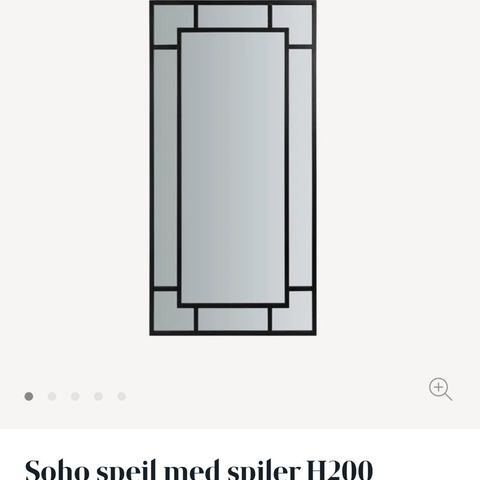 Soho speil med spiler H200