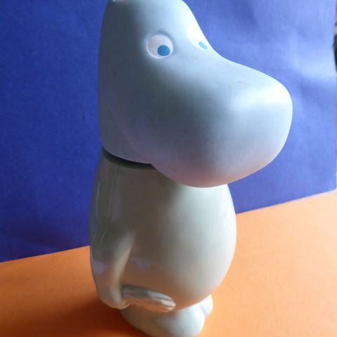 Original Moomin fra 1992 formet som flaske høyde 21 cm.