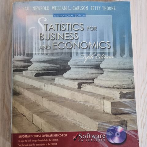 Statistics for business and economics - International edition