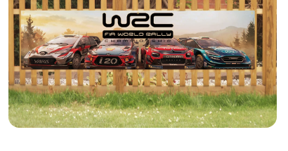 WRC flagg banner veggpynt