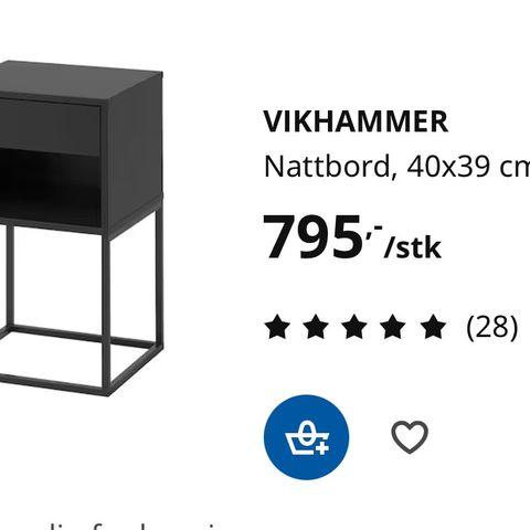 Nattbord fra Ikea