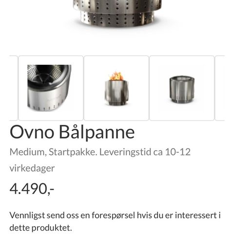 Ovno medium bålpanne