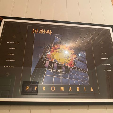 Def Leppard Litografisk Print Limited Edition Pyromania