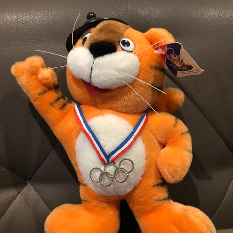 Hodori Tiger OL maskot bamse 1988 Seoul Korea