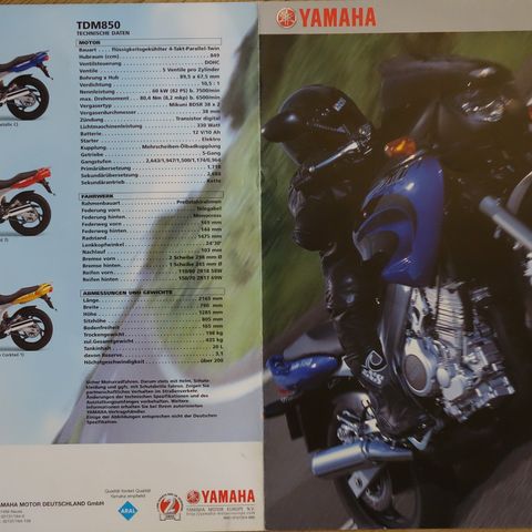 Yamaha TDM850 1999 brosjyre