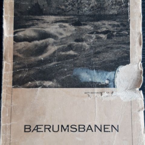 Kart over Bærumsbanen, 1925