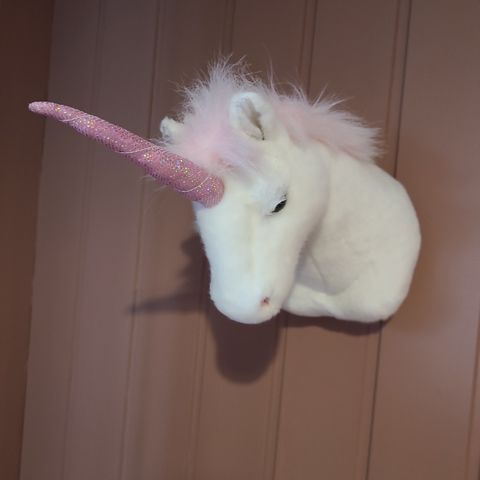 Vegghengt unicorn hode