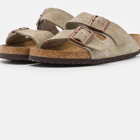 Birkenstock semsket skinn, strl. 43