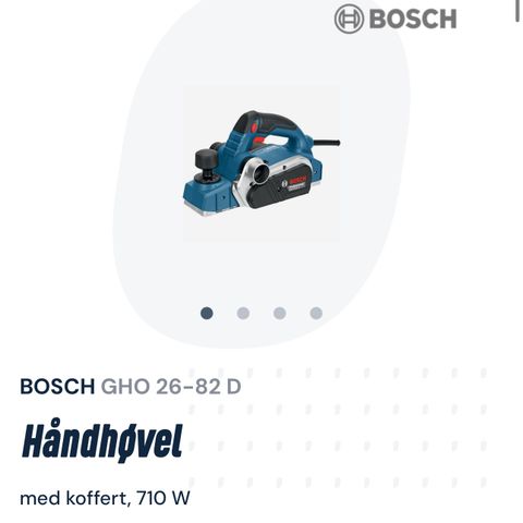 Bosch høvel GHO 26-82D