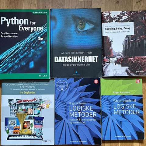 Pensum bøker for første år ved institutt for informatikk UiO