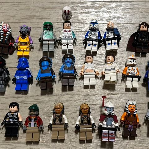 Flere sjeldne verdifulle utgått lego star wars minifigurer