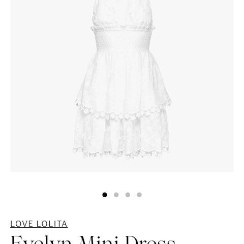 LOVE LOLITA
Evelyn Mini Dress – Hvit, ALDRI BRUKT.