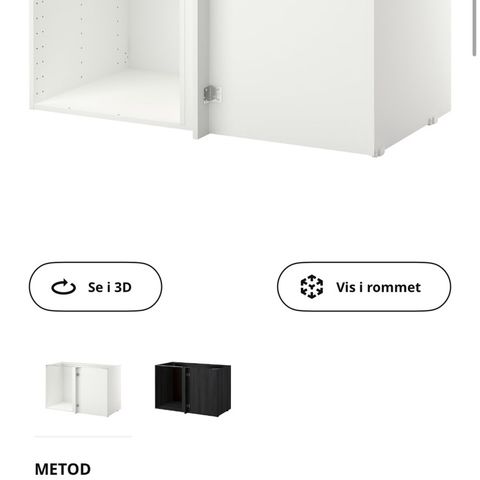 IKEA Metod hjørnebenkeskap (karusell solgt)
