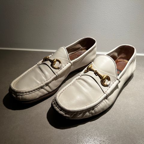 Gucci loafers, hvit