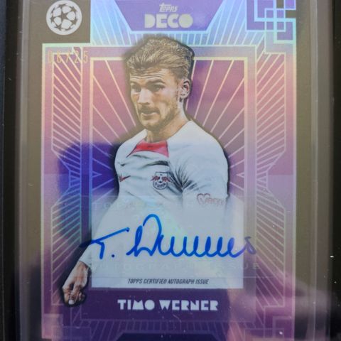 Ny pris!! Timo Werner autograf fotball kort /25