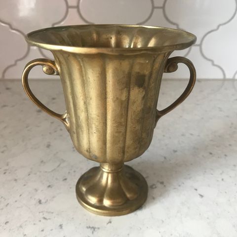 Vintage Solid Brass Trophy Cup
