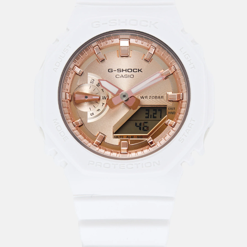 G-Shock - tidløs klokke i beige og roségull