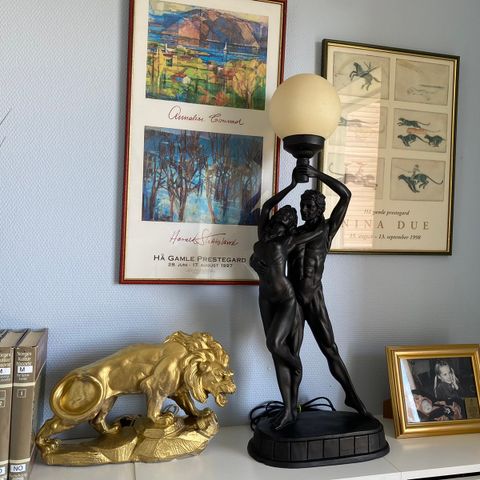 Stor flott bordlampe Art Deco