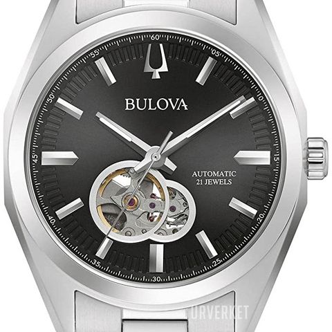 Bulova Surveyor Open Heart 42mm klokke selges billig