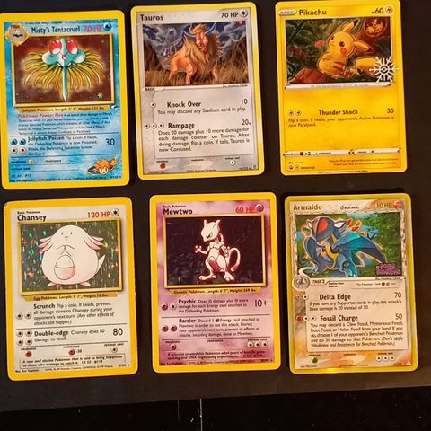 Pokemonkort: 6 stk  holo kort