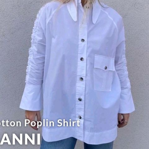 Ganni cotton poplin shirt
