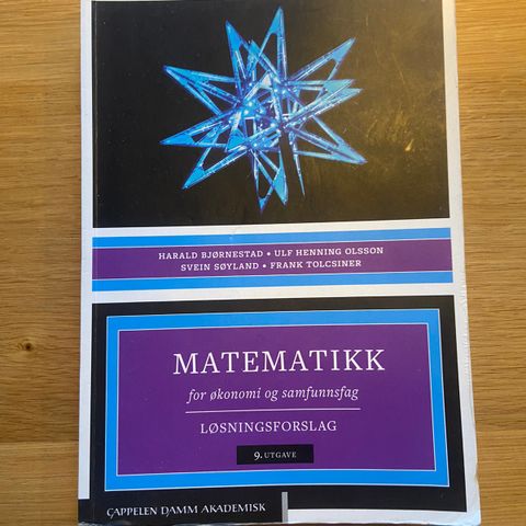 Matematikk for økonomer - arbeidsbok og løsningsforslag