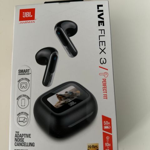 JBL Live Flex 3 True Wireless støydempende ørepropper, svart