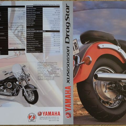 Yamaha XVs650/650A Drag Star 1999 brosjyre