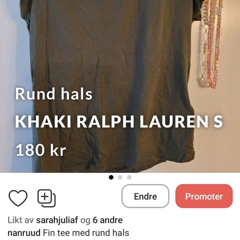 Khaki Ralph Lauren,  S, rund hals