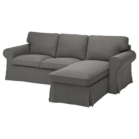 Ektorp IKEA - 3-seters sofa med sjeselong, Mørk Grå