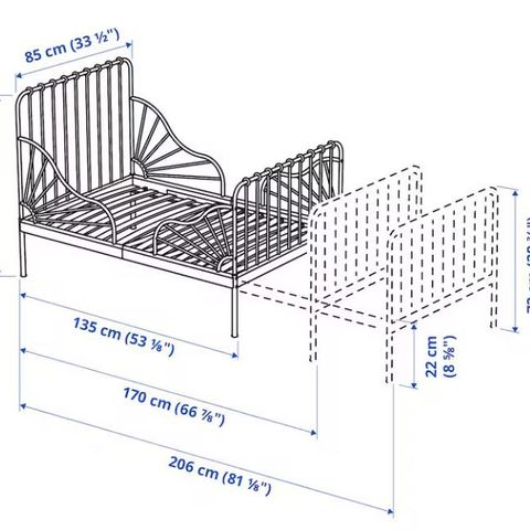 80x200cm seng fra IKEA