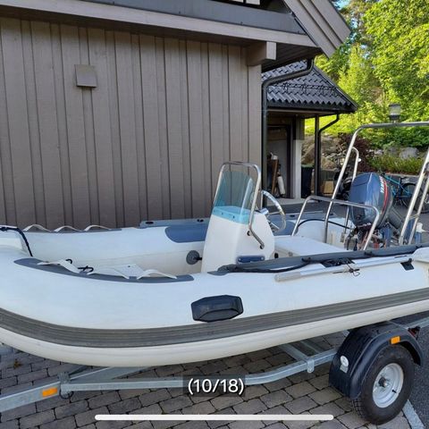 Pen og bra  Stormy RIB med Yamaha 9,9 (15) HK 11 fot