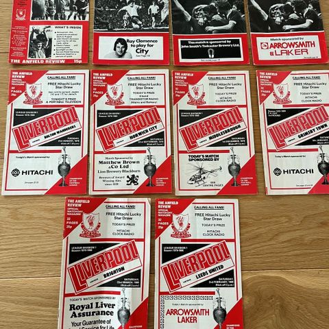 Liverpool kampprogram 1978 - 80