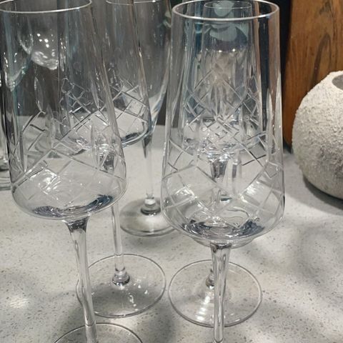 6 stk champagneglass