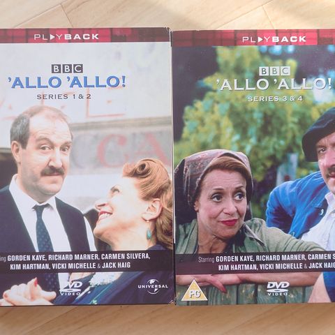 Dvd 'Allo 'Allo sesong 1-4 selges, kan sende