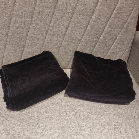 2x gardiner Jotex svart fløyel 215x90, 100% cotton