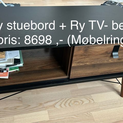 Ry tv-benk og stuebord