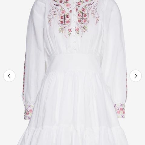 ByTiMo Embroidery belt dress, hvit