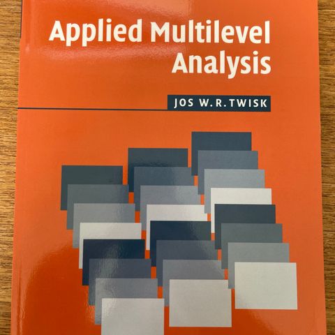 Applied multilevel analyses