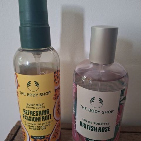 Bodyshop Passionfruit og British Rose