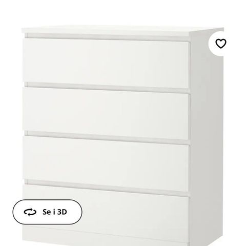 Pent brukt MALM kommode fra ikea selges grunnet flytting