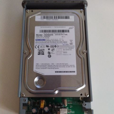 Samsung 500gb 3,5" harddisk. 5400rpm