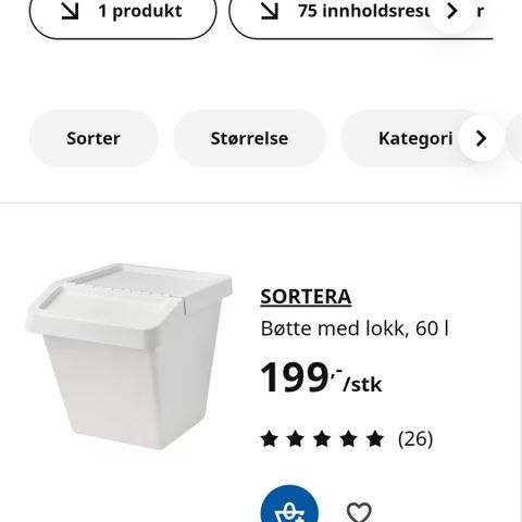 Ikea oppbevaring/ kildesorteringskasser