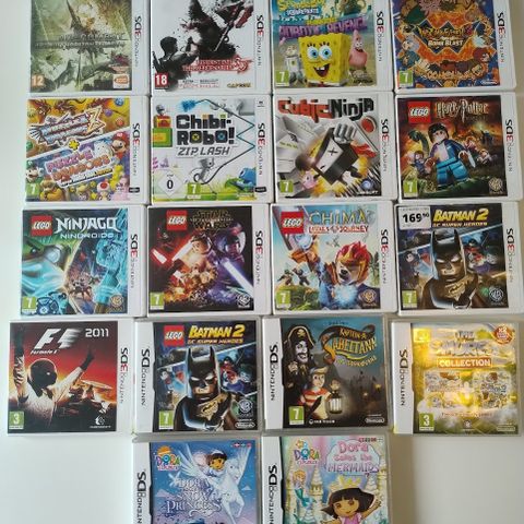 18 spill til Nintendo 3DS og DS Selges rimelig!