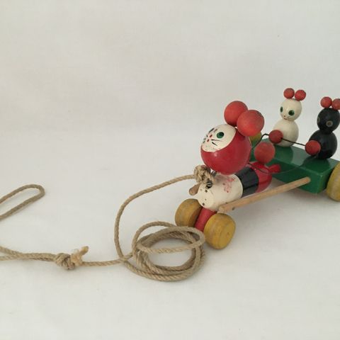 Vintage, original Brio trekk leke, 1960 tallet