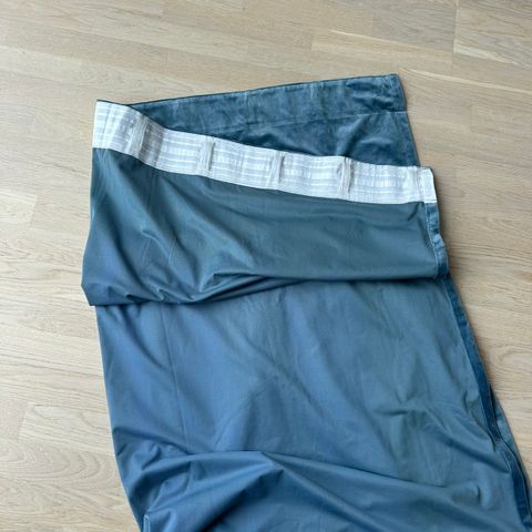 Velour gardiner 260 cm / blå