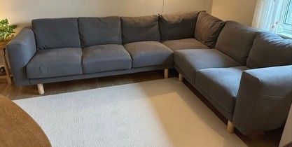 Hjørnesofa Ikea Nockeby - grå